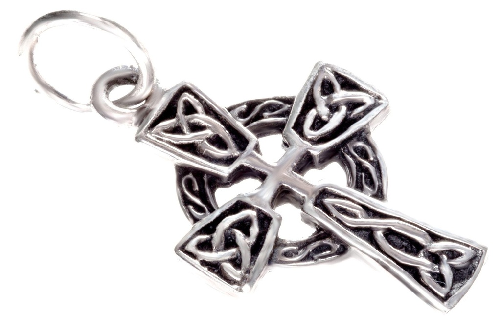 Keltisches Kreuz-Anhänger ADAIR aus 925er Silber – Kleines Schutzamulett für spirituelle Kraft (2,9 cm)