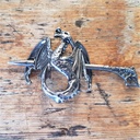 Haarspange WYVERN, eisenfarbener nordischer Drache
