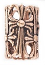 Haarperle Bartperle Wikinger Perle Bronze, Accessoire für Historische Gewandungen, Reenactment und Liverollenspiel