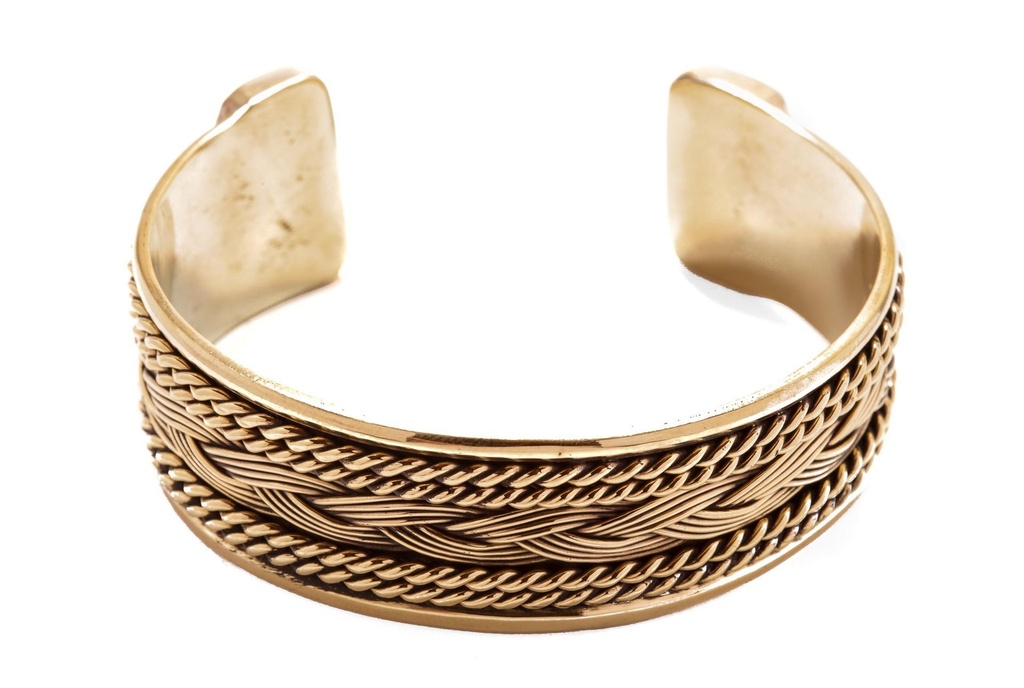[armb63] Armreif Armschmuck breit 'Fania' Wikingerschmuck Bronze Schmuck