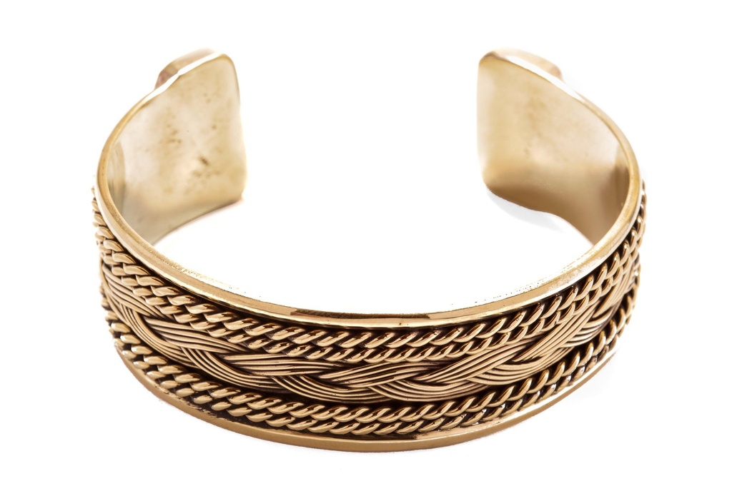 Armreif Armschmuck breit 'Fania' Wikingerschmuck Bronze Schmuck