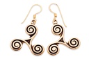 Ohrhänger MILA aus Bronze 3,9 cm – Keltische Triskele Schmuck für Frauen