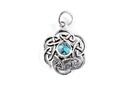 NUADA – Keltischer Knoten mit Türkis aus Silber 925 (1,6 cm)