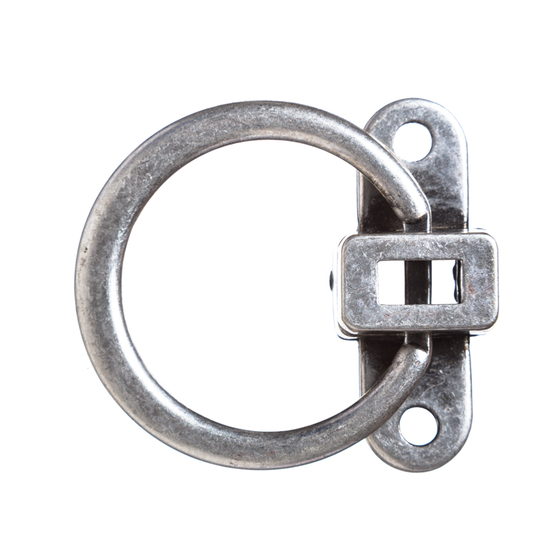 Taschenverschluss Ring Silberfarben