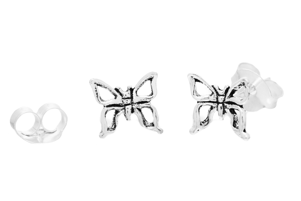 [ost74] Ohrstecker 'Schmetterling Shira' Sterling Silber 925 - Schmuck für Mittelalter, Reenactment und Larp