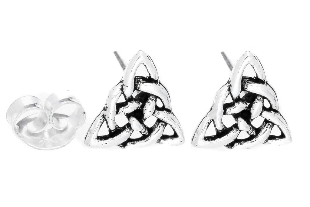 [ost49] Ohrstecker 'Danu Keltischer Knoten' Sterling Silber 925 - Schmuck für Mittelalter, Reenactment und Larp