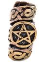 Große Celtic Bartperle FLAITH aus Bronze – 20 mm Haar- & Dreadperle mit Pentagramm