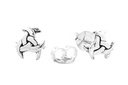 Ohrstecker 'Nuada Keltische Triskele' Sterling Silber 925 - Schmuck für Mittelalter, Reenactment und Larp