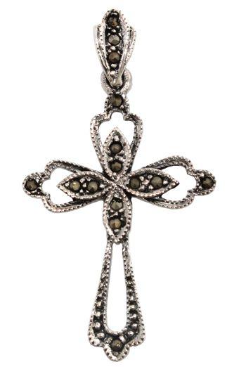 [ak29] Mittelalter Kreuz, Anhänger 'Acacia' aus Silber 925 - Mittelalter, Larp, Reenactment Schmuck