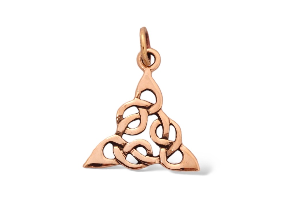 Keltisches Amulett, Anhänger 'Isea – Celtic Triangle' aus Bronze- Mittelalter, Larp, Reenactment Schmuck