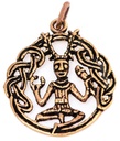 Keltisches Amulett, Anhänger 'Cerunnos' aus Bronze- Mittelalter, Larp, Reenactment Schmuck