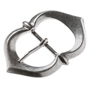 Spitzbogen-Schließe,30mm, silberfarben