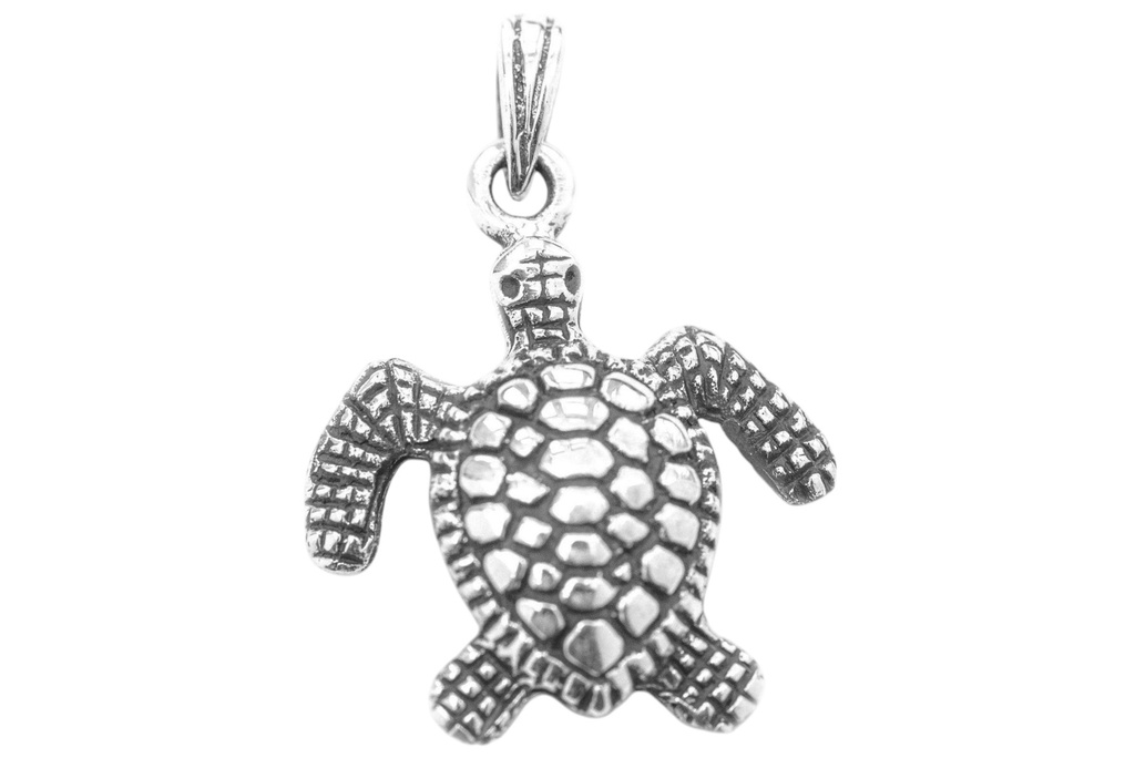 [Am162-2] Schmuck Anhänger Schildkröte 2,5 cm – Silber 925 – Symbol für Beständigkeit und Weisheit