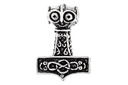 Anhänger Thorshammer MJÖLNIR aus Silber – Nordischer Mjölnir Wikinger Amulett 3,3 cm