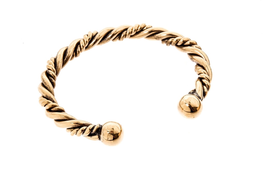 [armb65-2] Armreif Armschmuck für Männer 'Artok' aus Bronzedraht Wikingerschmuck