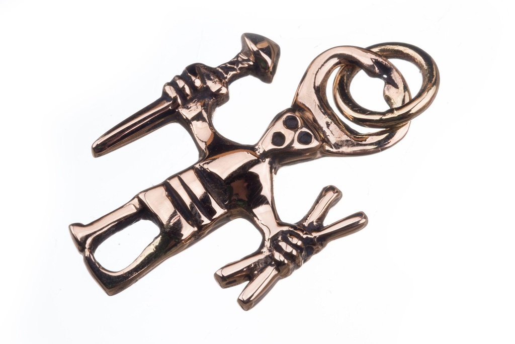 Odin Anhänger aus Bronze – Wikinger Amulett 3,3 cm mit Darstellung des Allvaters Wotan