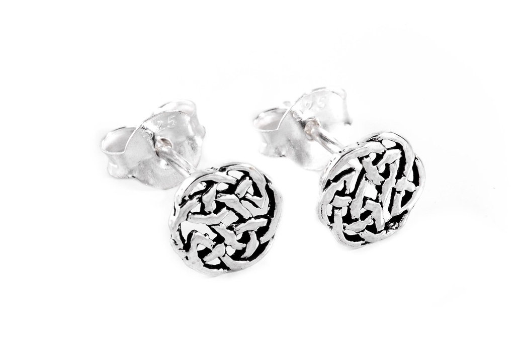 Ohrstecker 'Nuri Keltische Knoten' Sterling Silber 925 - Schmuck für Mittelalter, Reenactment und Larp