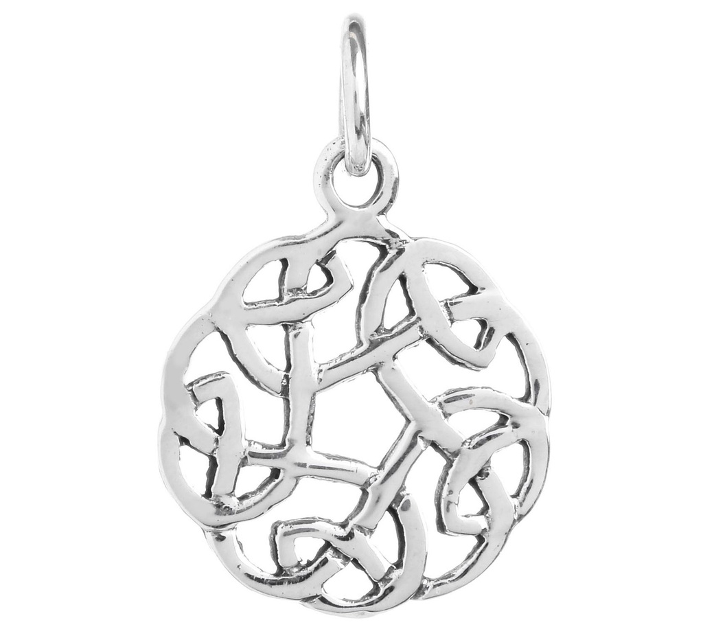 [ac74] Keltisches Amulett, Anhänger 'Keltischer Knoten' aus Silber 925- Mittelalter, Larp, Reenactment Schmuck
