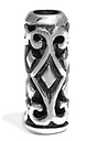 Wikinger Bart- & Haarperle "Aventia" aus Silber 925 – Zopfperle mit kunstvollen Mustern 1,7 cm 