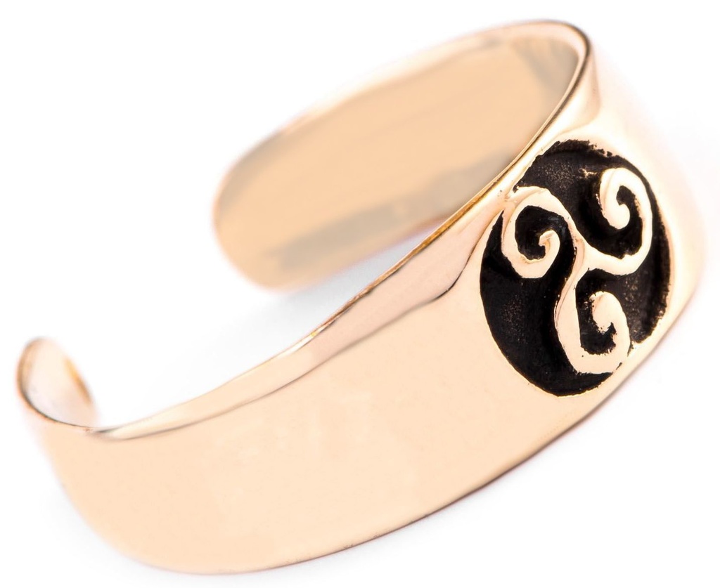[zrb16] Zehenring Triskele Bronze - Schmuck Accessoire für Historische Gewandungen, Reenactment und Liverollenspiel