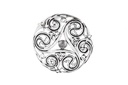 Fibel Brosche 'Keltenfibel Triskel' aus Silber 925 - Mittelalter, Larp, Fantasy Schmuck