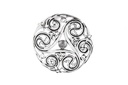 Keltische Fibel Brosche "Triskel" aus Silber 925 – Edler Gewandschmuck mit Triskele 4,9 cm