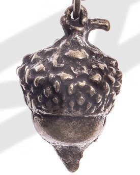 Halskette massive Eichel, messingfarben