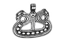 Wikinger Anhänger 'Odin mit Hugin & Munin Wikingerboot' aus Silber 925 - Mittelalter, Larp, Reenactment Schmuck