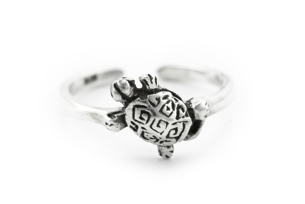 [zr18] Zehenring Schildkröte Silber 925 - Schmuck Accessoire für Historische Gewandungen, Reenactment und Liverollenspiel