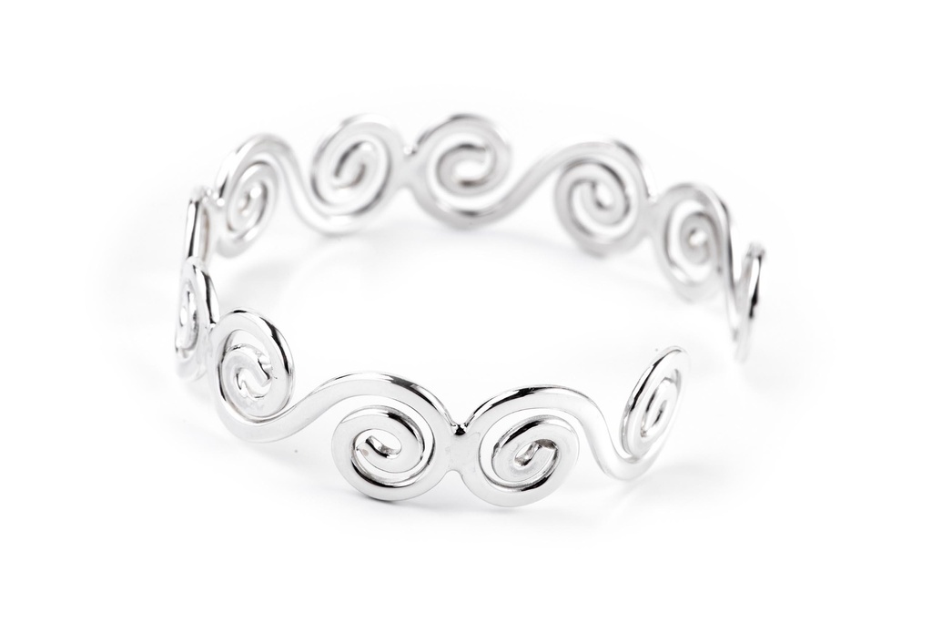 [arm13] Silber Armreif 'Spirals' - Bronze- und Silberschmuck für Reenactment, LARP und Fantasie