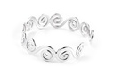 IDALIA Armreif aus Silber – Boho Armspange mit keltischen Spiralen Ø 6,5 cm