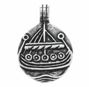 Schmuck Anhänger Haithabu – Wikingerschiff 3 cm – Silber 925 – Wikinger Amulett für Freiheit und Abenteuer