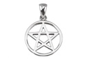 Amulett, Anhänger 'Silbernes Pentagramm' aus Silber 925 - Mittelalter, Larp, Fantasy Schmuck