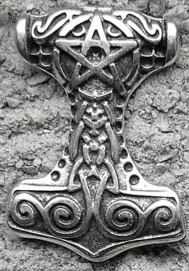 Thors Hammer, silberfarbener Beschlag