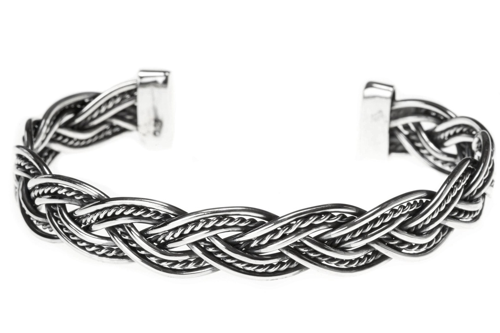 [arm14-2] Silber Armreif Wikinger 'Ragnar' - Bronze- und Silberschmuck für Reenactment, LARP und Fantasie