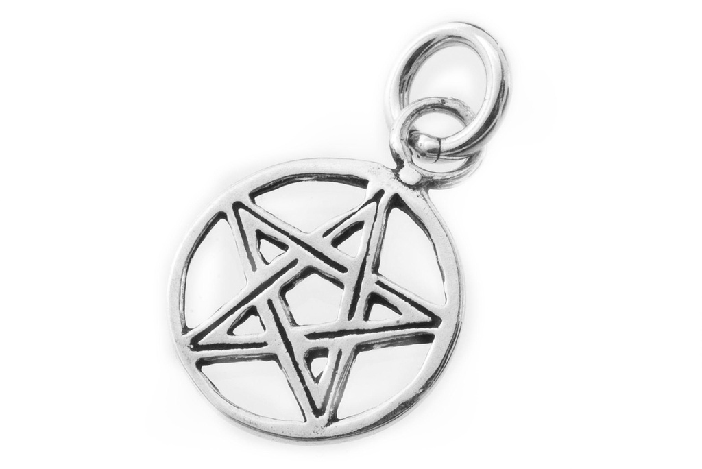 [Am42-3] Amulett, Anhänger 'Pentagramm klein' aus Silber 925 - Mittelalter, Larp, Fantasy Schmuck