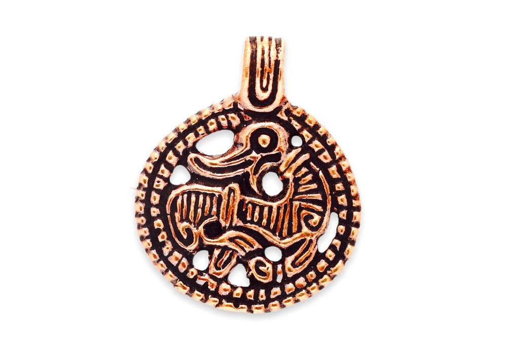 Anhänger ALRUN aus Bronze – Viking Anderswelt Mischwesen Amulett 3 cm