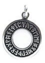 Anhänger FUTHARK RUNEN aus Silber – Wikinger Runen Amulett 3,3 cm