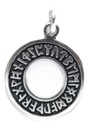 Wikinger Anhänger 'Futhark - Runen' aus Silber 925 - Mittelalter, Larp, Reenactment Schmuck