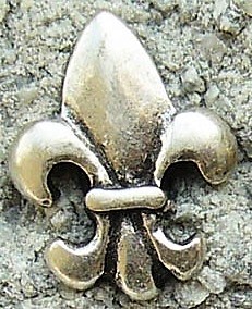 [N-106-1] kleine Lilie Beschlag, silberfarben