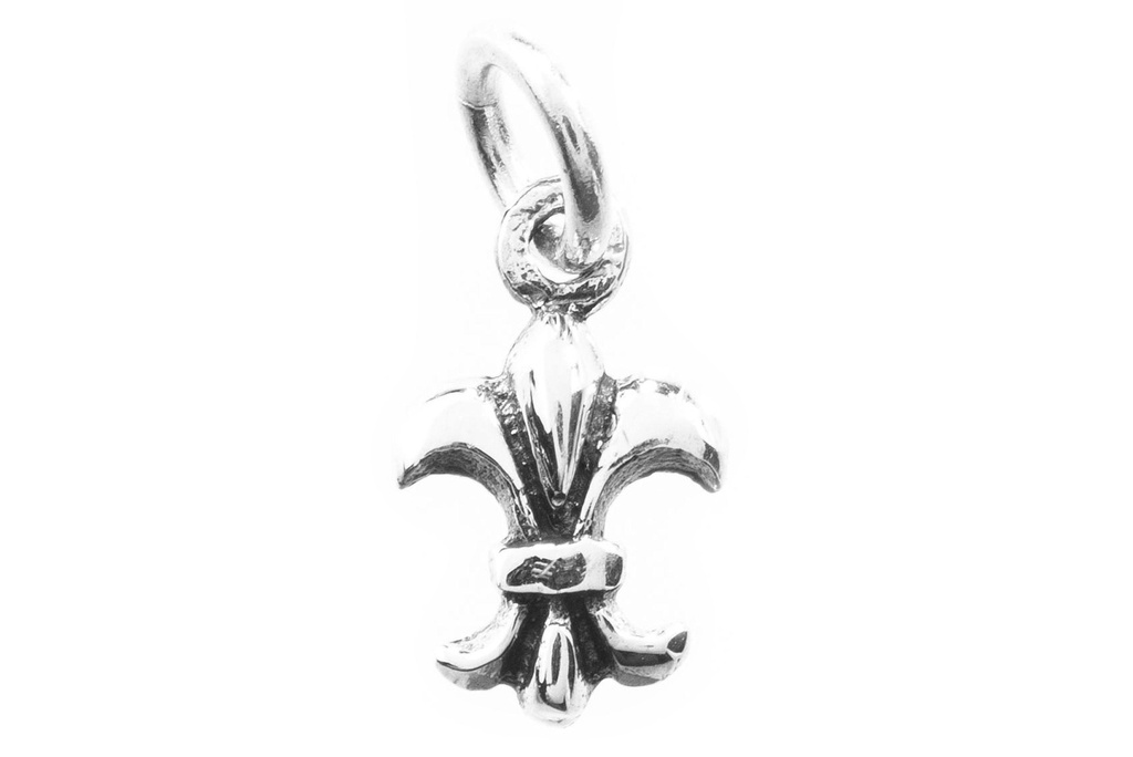[am25] Amulett, Anhänger 'Kleine Schwertlilie - Fleur de Lys' aus Silber 925 - Mittelalter, Larp, Fantasy Schmuck
