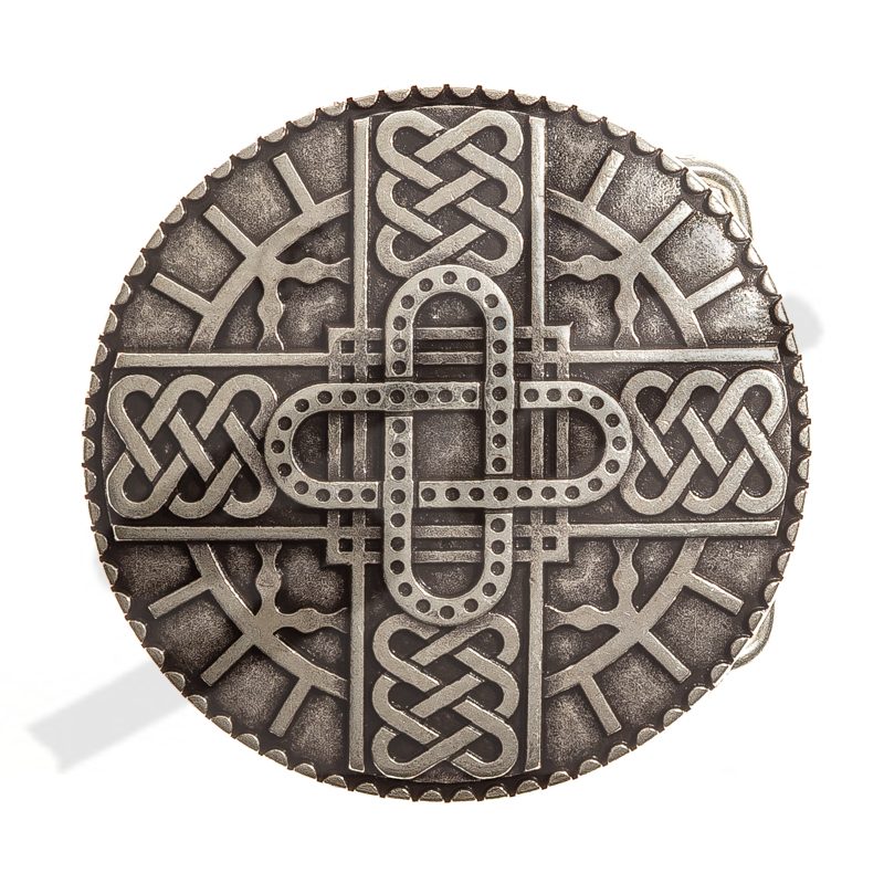 [N-034-1] großer Beschlag 'Merowinger Brustplatte', silberfarben