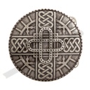 großer Beschlag 'Merowinger Brustplatte', silberfarben