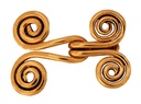 Fibel Brosche 'Gewandschließe - Spirale des Lebens' aus Bronze - Mittelalter, Larp, Fantasy Schmuck