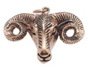 Amulett, Anhänger 'Ram - Widderkopf' aus Bronze - Mittelalter, Larp, Fantasy Schmuck
