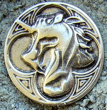 [N-244-1] Unicorn, silberfarbener Beschlag