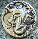 Unicorn, silberfarbener Beschlag