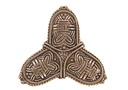 Fibel Brosche 'Wikinger Kleeblatt' aus Bronze - Mittelalter, Larp, Fantasy Schmuck