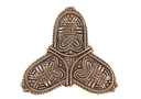 Wikinger Fibel Brosche "Wikinger Kleeblatt" aus Bronze – Große Borre-Fibel mit Ösen 6 cm