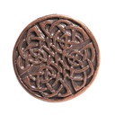 Celtic Knot 2 Zierbeschlag in Kupferoptik – Keltischer Rundknoten Ø 25 mm 